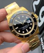 VS Factory Swiss 3235 Rolex Submariner Date 41mm Watch Yellow Gold Black Dial & 72 Power Reserve